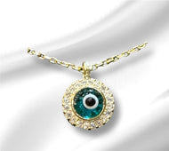 Women’s Evil eye 14 K Gold plated Sterling Silver adjustable necklace