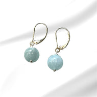 Women’s Natural Aquamarine on Sterling silver earrings