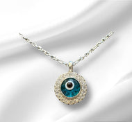 Women’s Evil Eye Sterling Silver adjustable necklace
