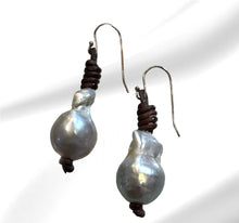 Load image into Gallery viewer, Women’s Exquisite Natural Baroque Pearls sterling silver earrings

