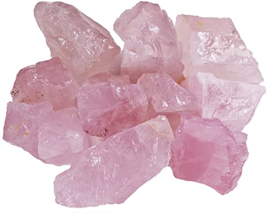 Rose quartz natural raw crystals