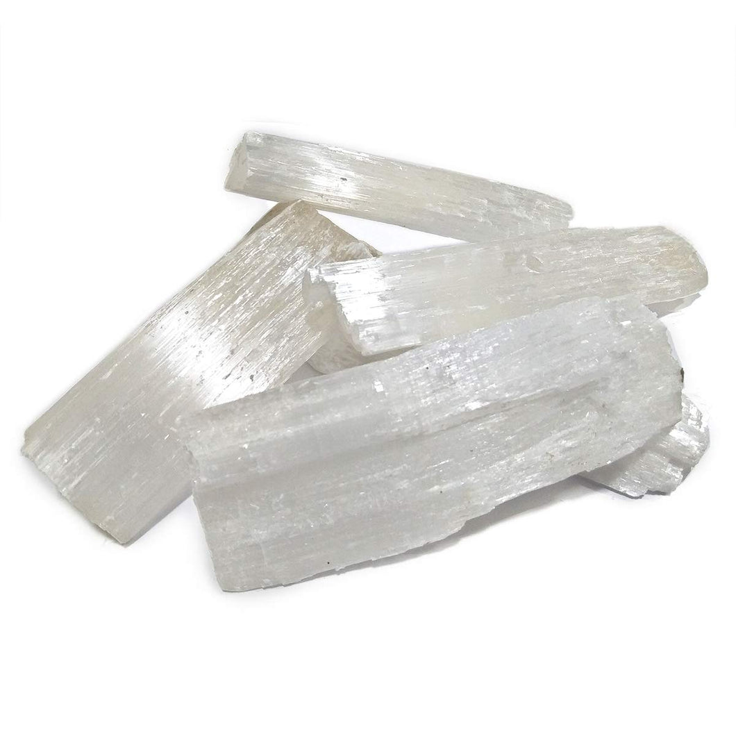 Selenite natural raw crystals