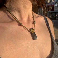 Load image into Gallery viewer, Women&#39;s Tiger&#39;s eye on genuine hand rolled leather adjustable necklace

