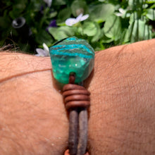 Load image into Gallery viewer, Men&#39;s Moss Agate &amp; Buffalo silver coin button power bracelet
