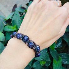 Load image into Gallery viewer, Women&#39;s lavender amethyst on natural brown leather bracelet

