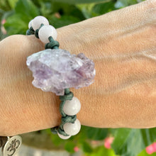 Load image into Gallery viewer, Women’s Natural Amethyst and Rose Quartz Mala bracelet
