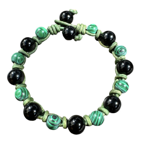 Transformation & Protection Mala – Onyx and Malachite