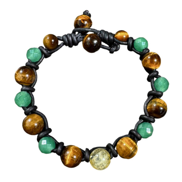 Willpower & Prosperity Mala – Citrine, Aventurine, and Tiger's Eye