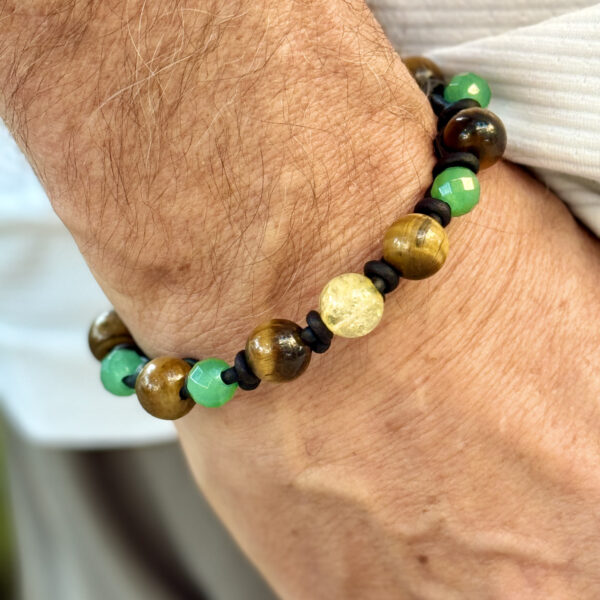 Willpower & Prosperity Mala – Citrine, Aventurine, and Tiger's Eye - Image 3