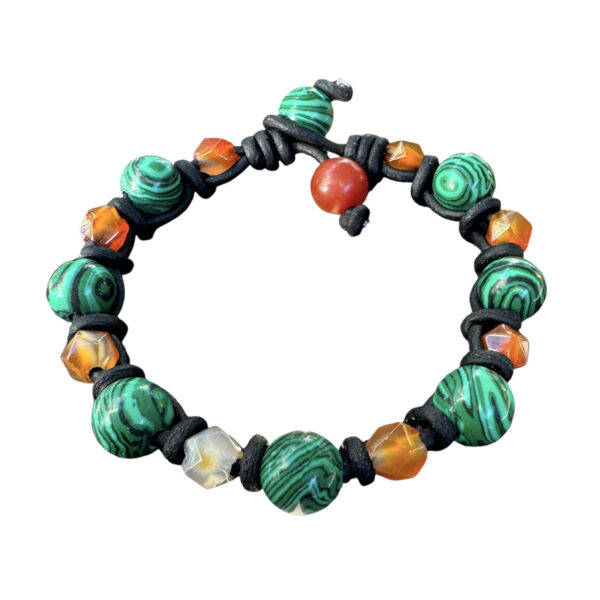 Deep Sea Gypsy Malachite and Carnelian - Empowered Transformation Mala 1.jpg