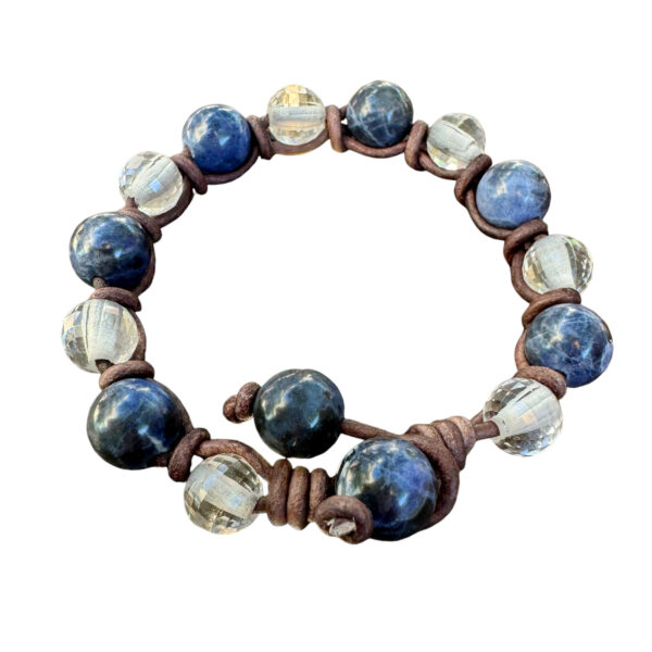 Clear Quartz and Sodalite -Crystal Clear Mind Mala