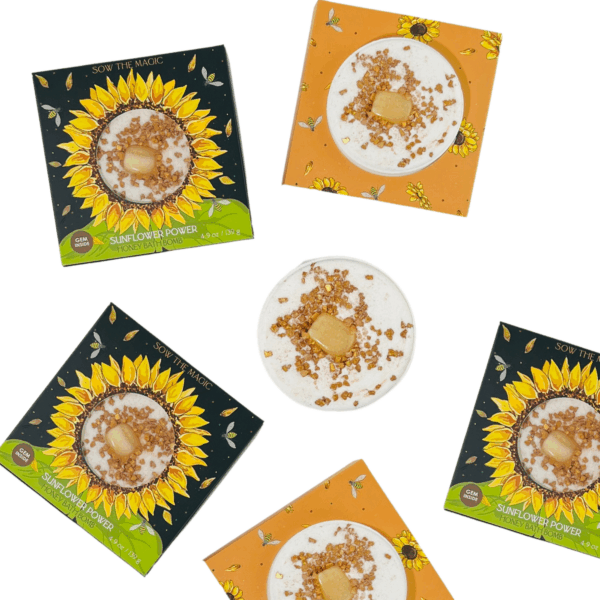 Sunflower Power Honey Bath Bomb with Amber - Image 3