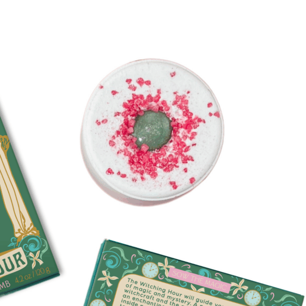 The Witching Hour Lemongrass Bath Bomb with Aventurine - Image 2