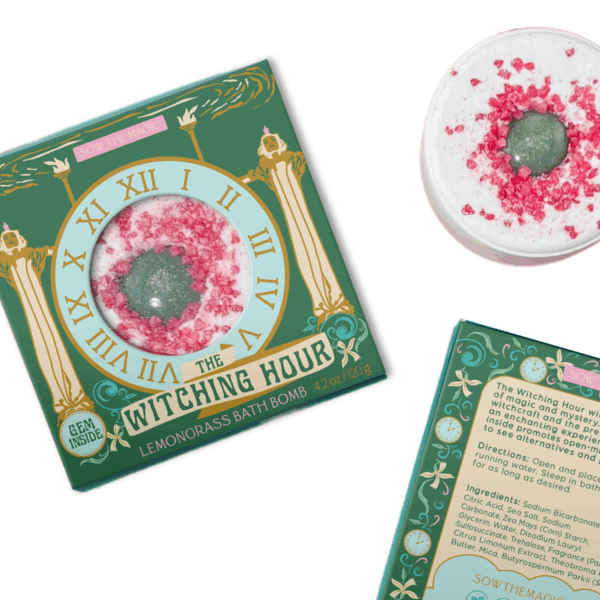 The Witching Hour Lemongrass Bath Bomb with Aventurine - Image 3
