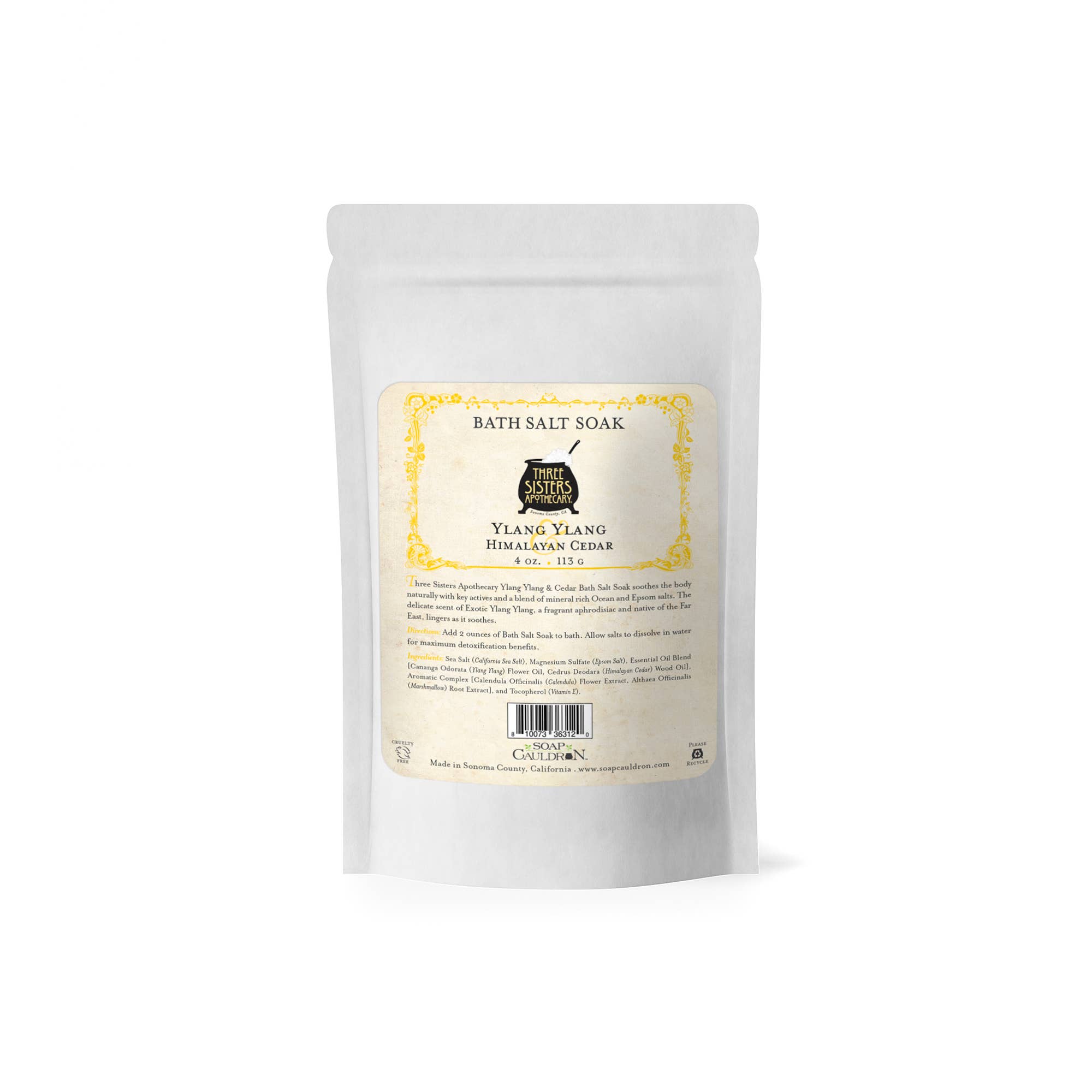 Bath Salt Soak Ylang Ylang & Cedar - Image 6