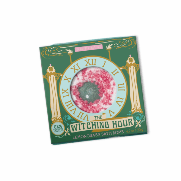 The Witching Hour Lemongrass Bath Bomb with Aventurine