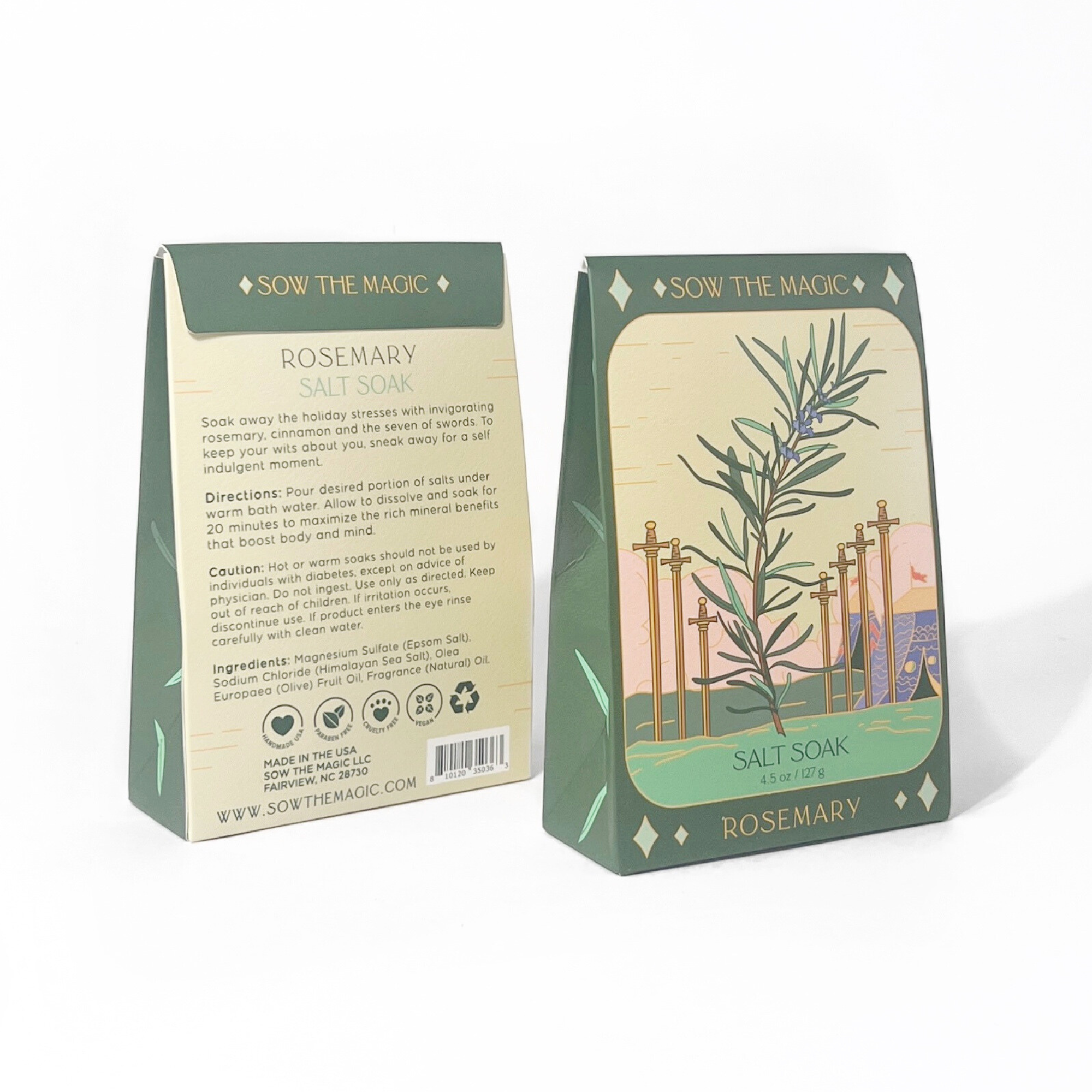 Rosemary Tarot Bath Salt Soak - Image 2