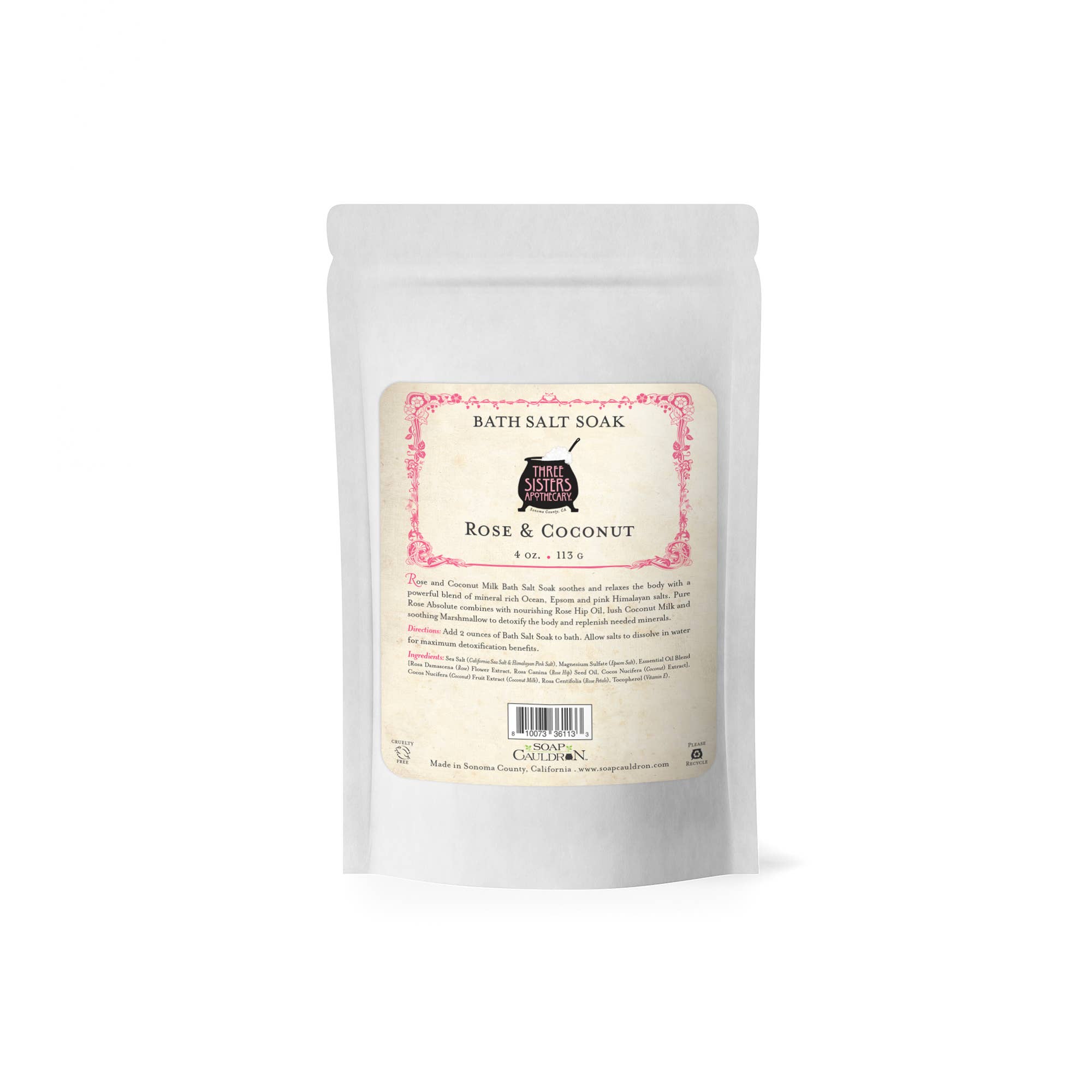 Bath Salt Soak Rose & Coconut Milk - Image 4