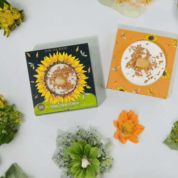 Sunflower Power Honey Bath Bomb with Amber - Image 4