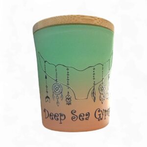 Lotion Candle  Peppermint/Eucalyptus w/cracked crystal for health