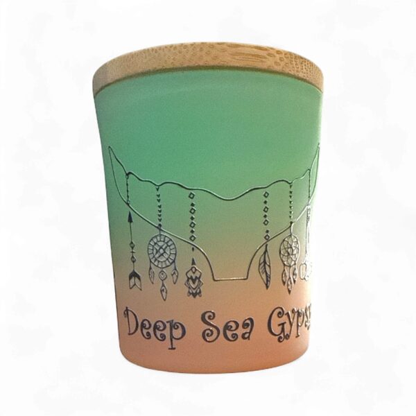 Lotion Candle  Peppermint/Eucalyptus w/cracked crystal for health