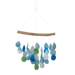 AQUA CAPIZ SHELL CHIMES