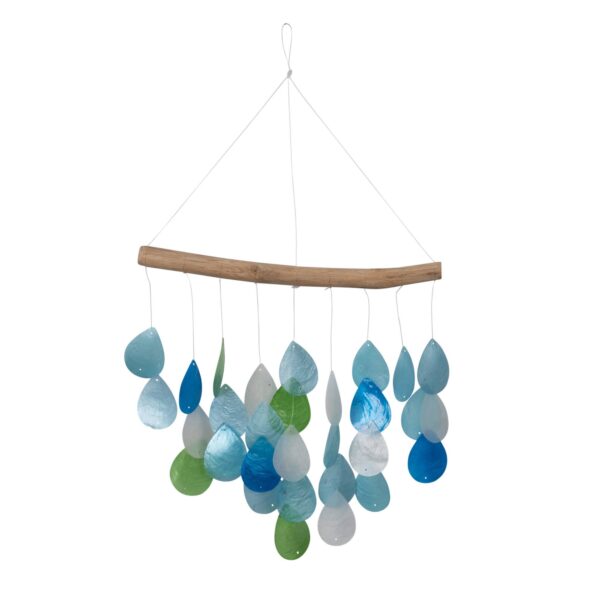 AQUA CAPIZ SHELL CHIMES