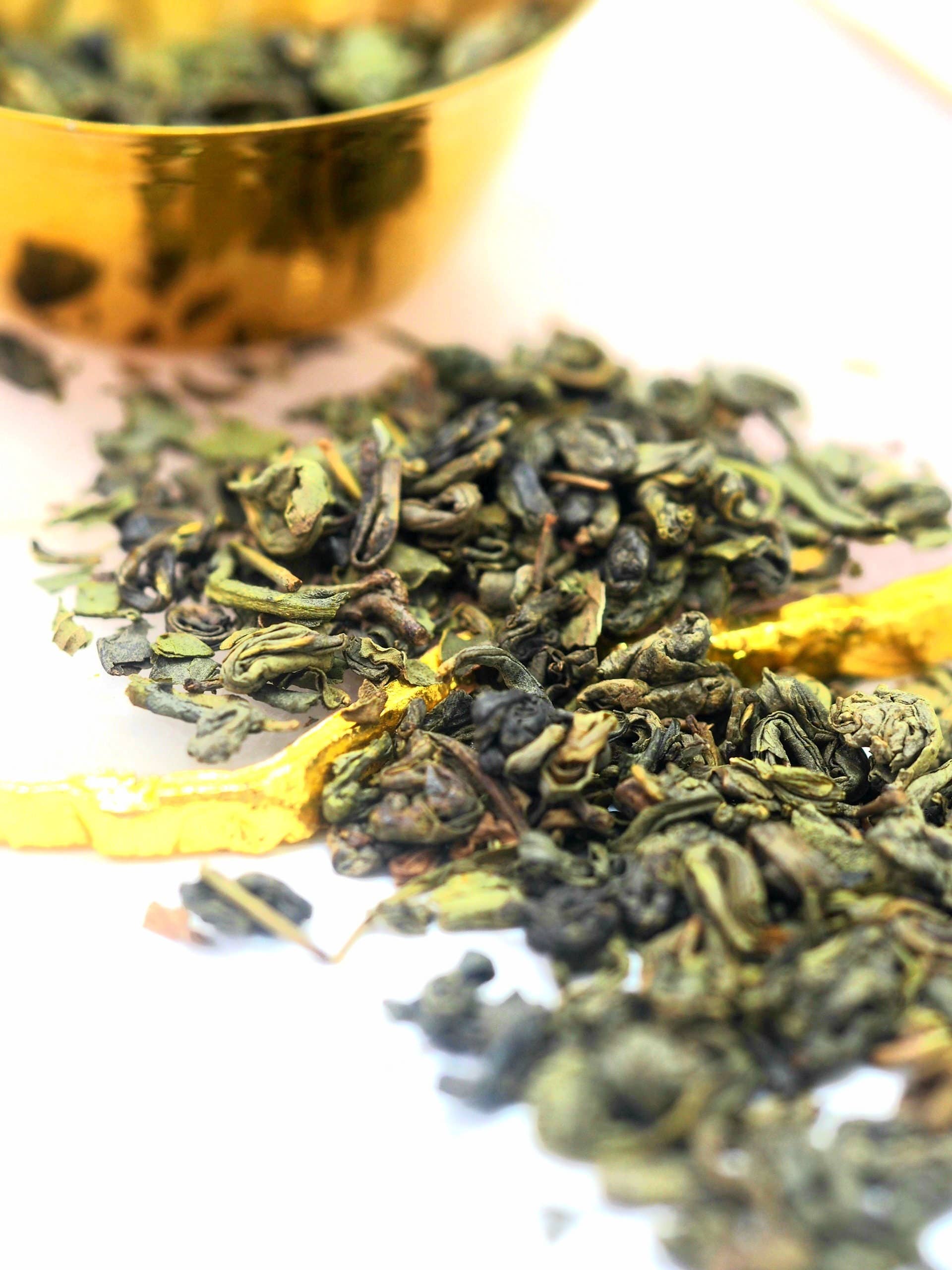 Moroccan Mint Green Tea Herbal Blend Loose Leaf - Image 2